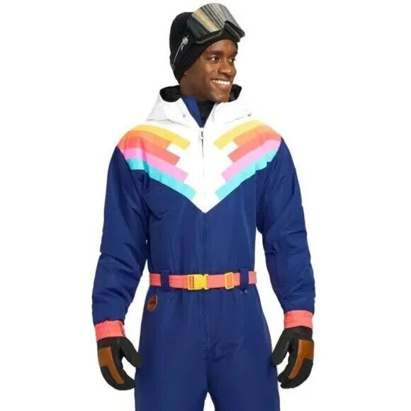 NEW TIPSY ELVES Men's Santa Fe Shredder Ski Suit multi color 864mn